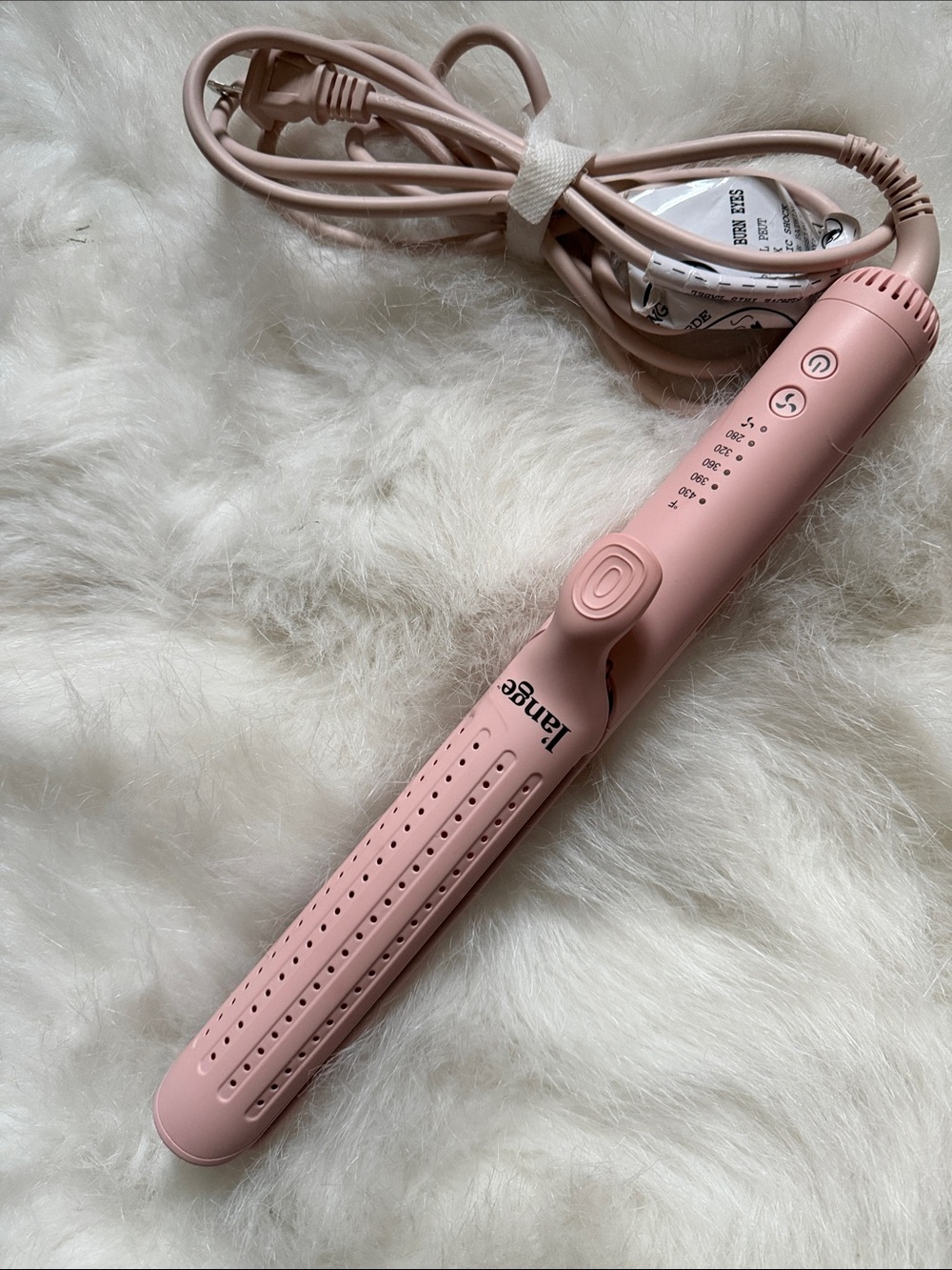 Lange Pink Ceramic Hair Curler & Straightener